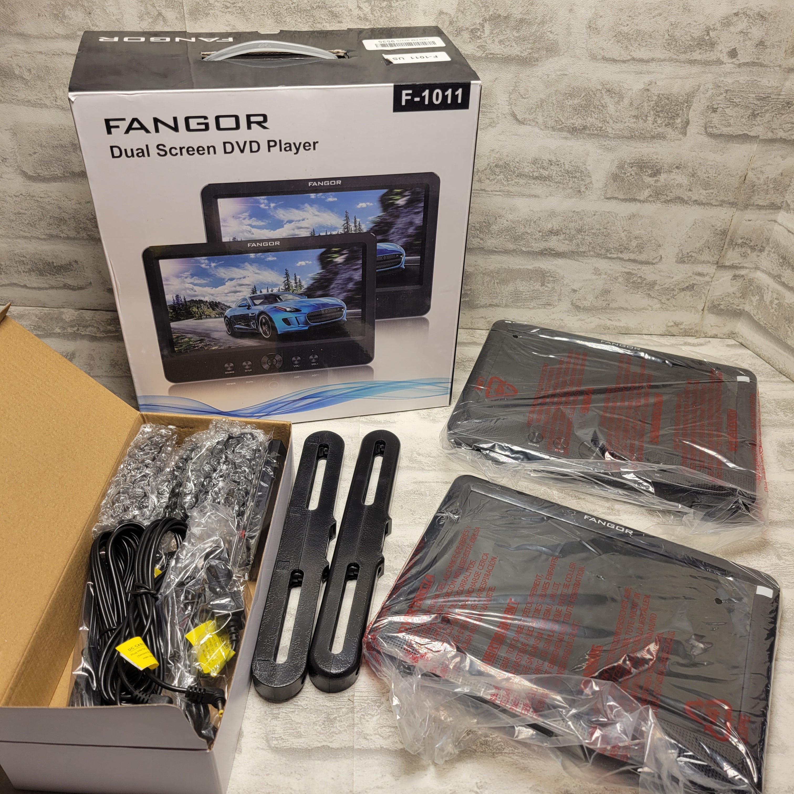 FANGOR 10.5 Dual DVD Player for Car Portable Headrest Video Players (7883969560814)